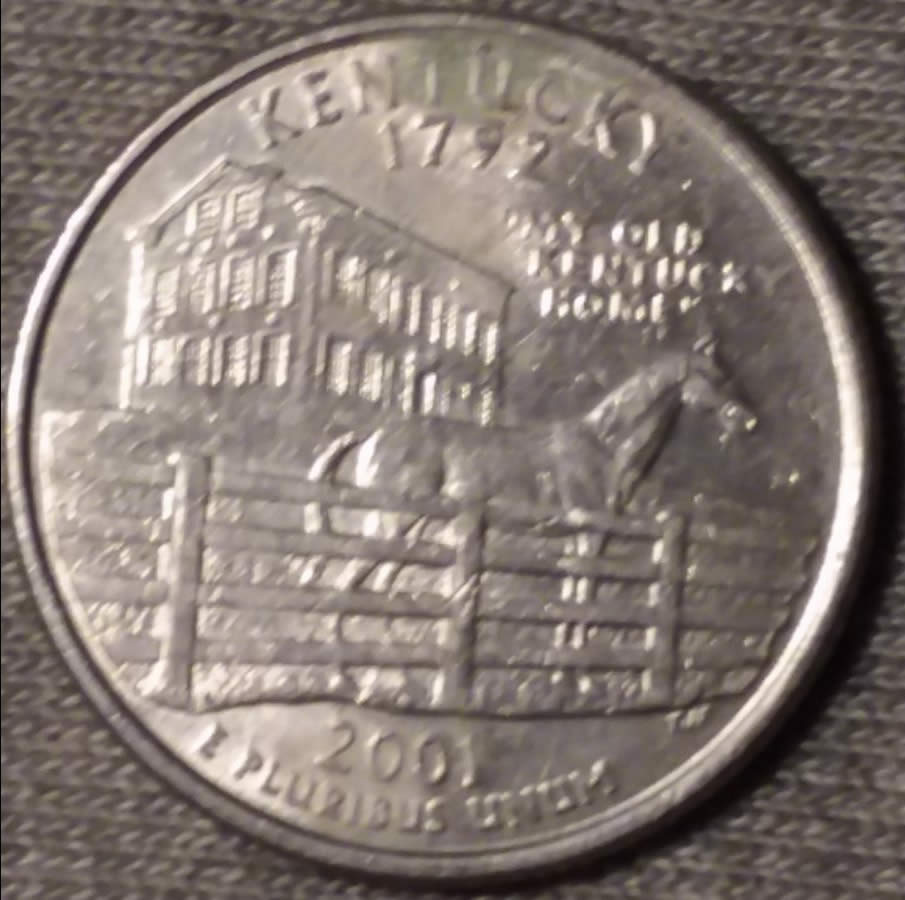 2001-P-Kentucky-Quarter-With-Possible-Retained-Cud?-Found-In-Pocket-Change